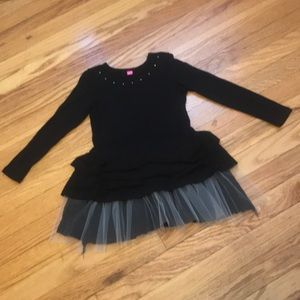 Girl’s black formal dress w/sparkly stones, sz 4